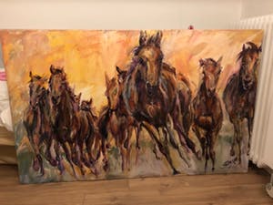 Simone Theelen - Running Horses kopen? Bied vanaf 1750!