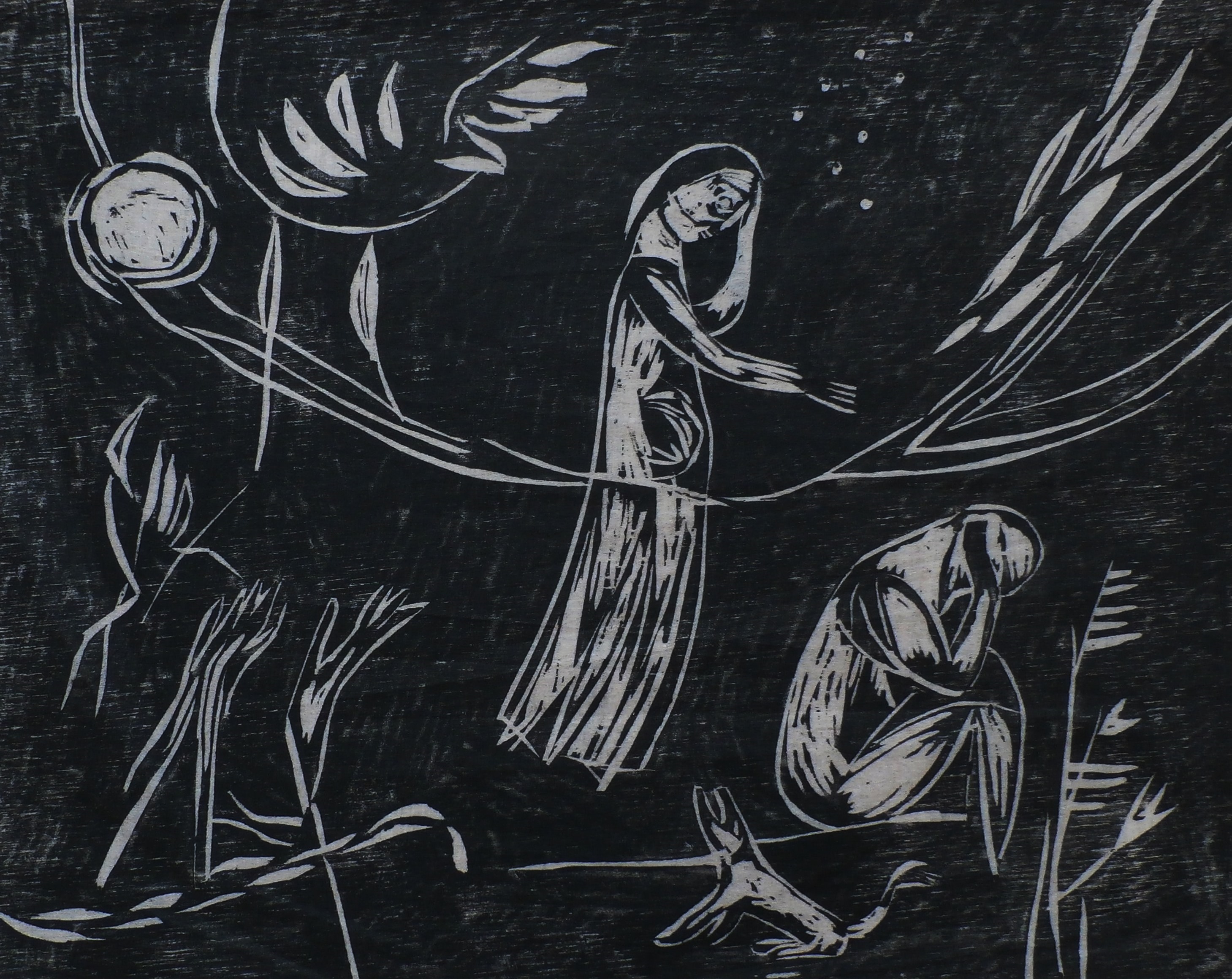 Gene Eggen - houtsnede - 1955 kopen? Bied vanaf 5!