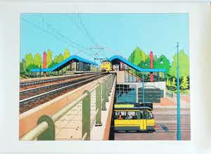 Theo van den Boogaard - NS station De Vlugtlaan Amsterdam verkocht voor € 55!