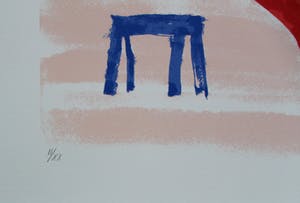 Klaas Gubbels - zeefdruk: hartenkan met tafel kopen? Bied vanaf 275!