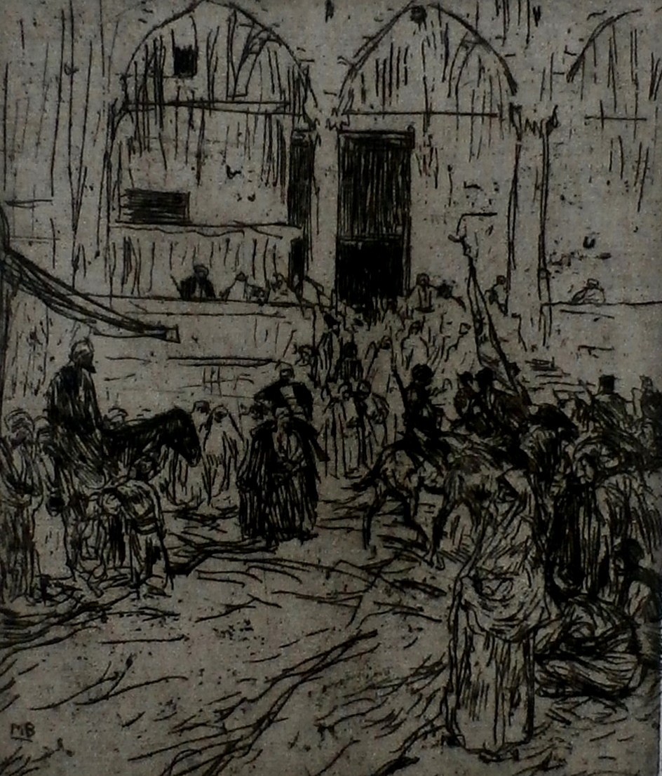 Marius Bauer - ets: Optocht - 1888 kopen? Bied vanaf 100!