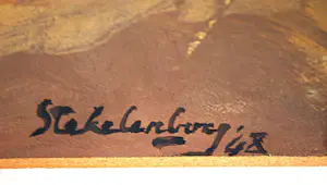 Jan Stekelenburg - Vroege gouache (1948) Vissersstrand kopen? Bied vanaf 250!