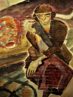 Niet of onleesbaar gesigneerd - Interessant Kubistisch ca. 1930 aquarel "portret A.C. (carel) Willink" gesigneer kopen? Bied vanaf 1!