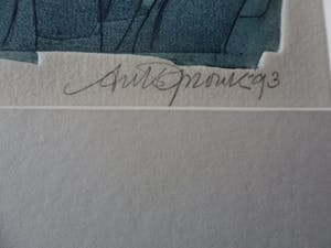 Ank Spronk - Kleurets / Preegdruk. Titel, "Een zonnige dag op het platteland ". kopen? Bied vanaf 35!