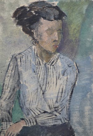 Han van Krieken - Gouache - Poserende dame kopen? Bied vanaf 1!