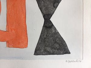 Klaas Gubbels - ets met aquarel ingekleurd ‘Soestdijk’ - 2014 kopen? Bied vanaf 275!