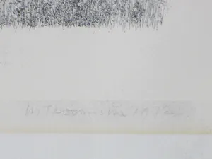Metten Koornstra - Figuur langs bomenrij bij woning - Litho kopen? Bied vanaf 40!