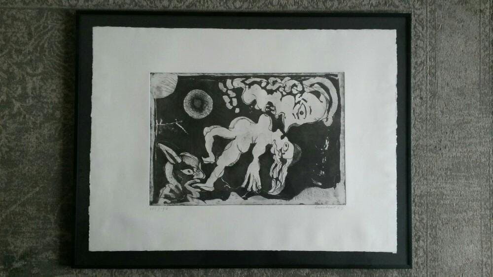 Lucebert - De Nachtmerrie | 1967 | De meest gezochte Lucebert ets!!  kopen? Bied vanaf 350!