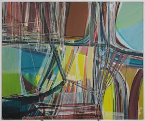 Amerentske Koopman - Gemengde techniek op doek, Laavend kopen? Bied vanaf 300!