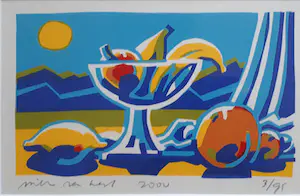 Willem van Hest - Abstract en kleurrijk stilleven kopen? Bied vanaf 20!