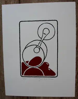 Dirk Wiarda - Litho: wijnglas kopen? Bied vanaf 79!