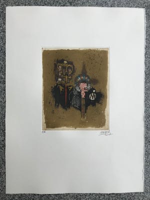 Johnny Friedlaender - Prachtige kleurenets - Gesigneerd - Epreuve D'artiste kopen? Bied vanaf 135!