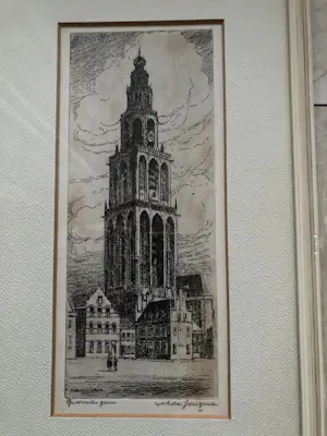 Marius de Jongere - Stadsgezicht Groningen hand gesigneerd kopen? Bied vanaf 49!