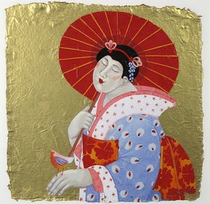 Ada Breedveld - Zeefdruk, Femmes Japonnais II - Ingelijst kopen? Bied vanaf 50!