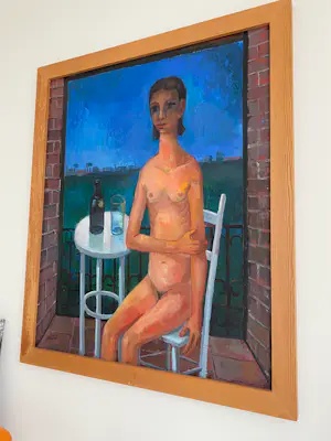 Willem Chabot - Meisje op balkon uitkijkend over Rotterdam kopen? Bied vanaf 750!