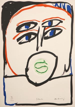 Pierre Alechinsky - Litho en kleurenets, Silence kopen? Bied vanaf 400!