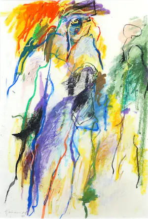 Helen Nieuwendijk - Gemengde techniek op papier, Zonder titel - Ingelijst kopen? Bied vanaf 50!