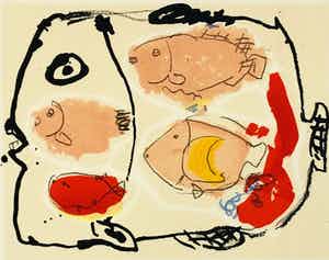 Kees Salentijn - vier-in één vis verkocht voor € 45!