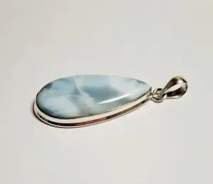 Nieuwe zilveren Hanger met druppel vormige Larimar kopen? Bied vanaf 65!