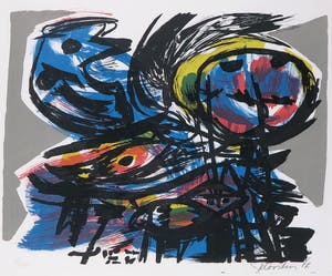 Anton Rooskens - Litho, Compositie met figuren - Ingelijst kopen? Bied vanaf 170!