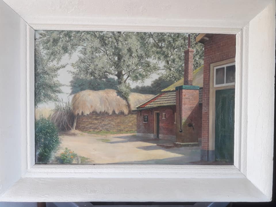 Willem Luynenburg - Boerenerf gedateerd 1944 . kopen? Bied vanaf 49!