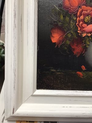 Niet of onleesbaar gesigneerd - Pot rode bloemen kopen? Bied vanaf 1!