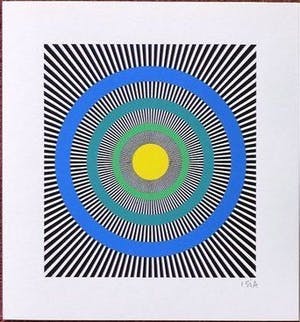 Isia Leviant - Drie handgesigneerde zeefdrukken: Geometrische Composities I, II, III kopen? Bied vanaf 45!