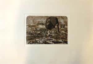 Ed Merk - Bewerkte collage van oude gravures -Stratego verkocht voor € 50!