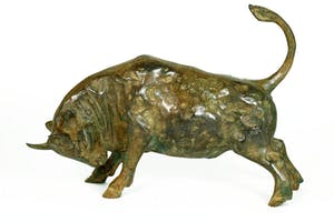 Pierre Chenet - Bronzen beeld van aanvallende stier kopen? Bied vanaf 429!