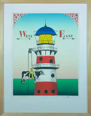 Helmut Böhm - Ets, West East- Ingelijst vendu pour 70€ !