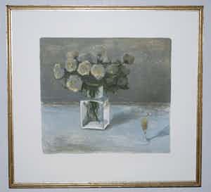 Mart Kempers - Glass of Calvados - kleurenlitho in een Heijdenrijk lijst verkocht voor € 45!