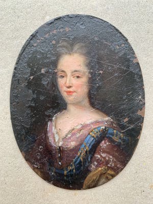 Niet of onleesbaar gesigneerd - Portretminiatuur - ca 1700 - op koper geschilderd kopen? Bied vanaf 1!
