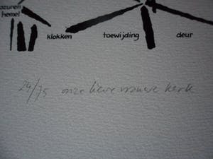 Yvon van der Weerd - 6 zeefdrukken Madrigalen van de stad Breda met tekst van Jan Doms kopen? Bied vanaf 35!