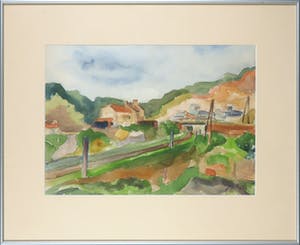 Jan Nolte - Aquarel, Zonder titel - Ingelijst kopen? Bied vanaf 1!