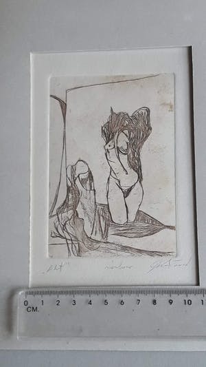 Niet of onleesbaar gesigneerd - Erotische ets/gravure kopen? Bied vanaf 10!