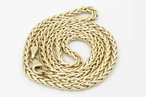 Elegant geel-gouden unisex collier/ketting - Vossestaart schakels - lengte 50cm kopen? Bied vanaf 270!