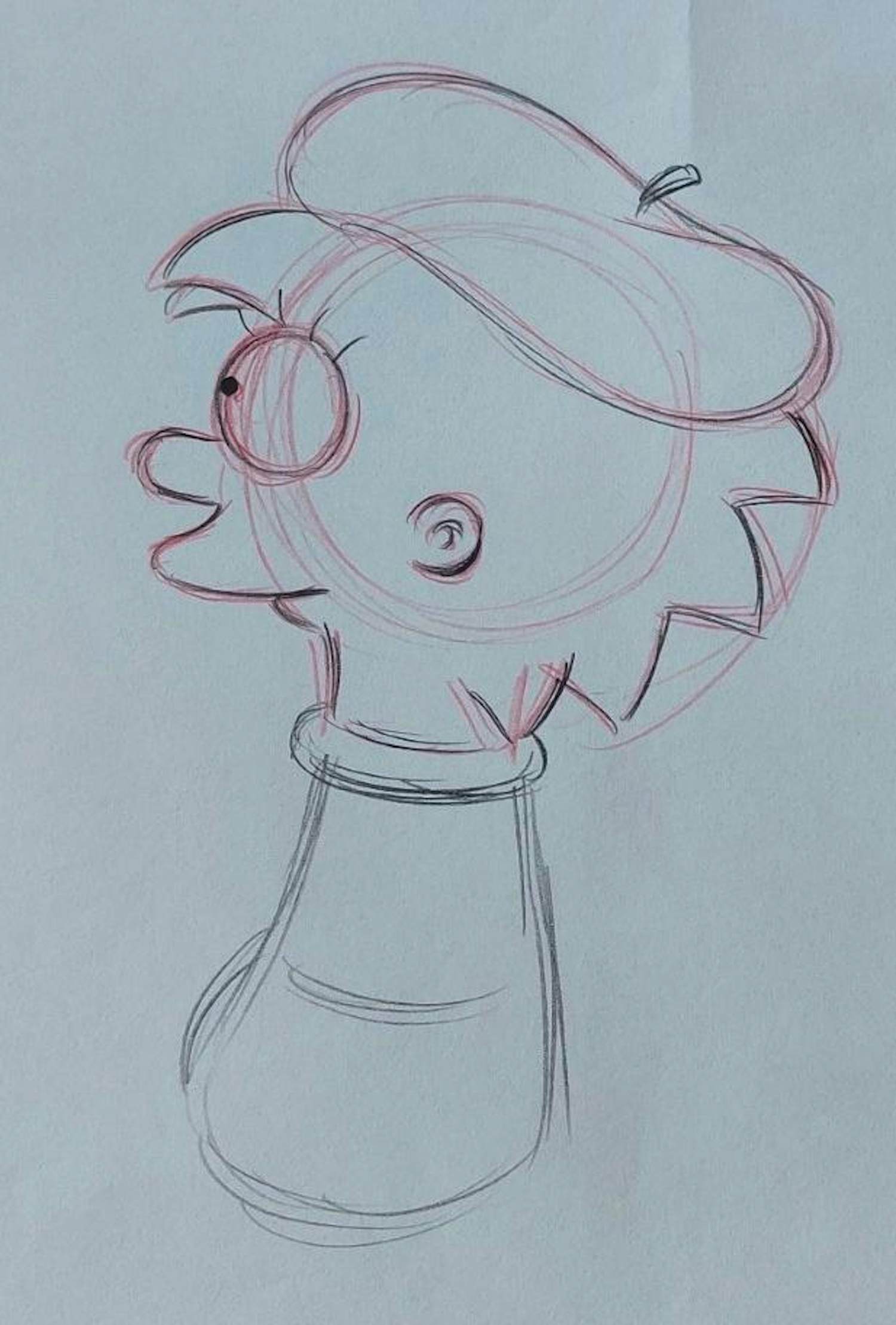 Matt Groening - productietekening voor The Simpsons, Lisa, ingelijst + certificaat verkocht voor € 80!