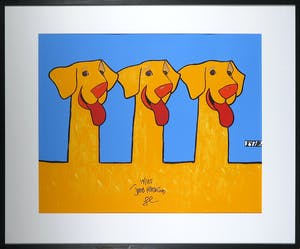 Jacob Herskind - Zeefdruk, The Three Dogs - Ingelijst (Groot) kopen? Bied vanaf 80!