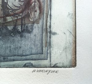 Henk Vierveijzer - Stier, aquatint ets (zeer kleine oplage) kopen? Bied vanaf 50!