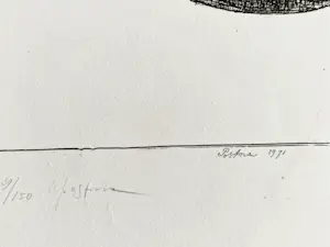 Hannes Postma - Grote zwart wit Ets Aquatint - 1971 - "het afscheid" - potloodgesigneerd kopen? Bied vanaf 38!