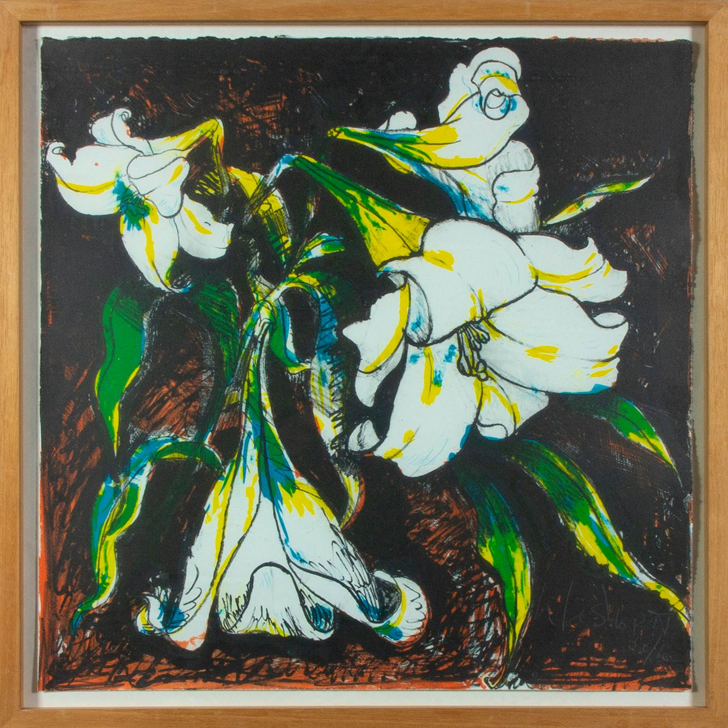 Peter Klashorst - Litho, Les fleurs du mal - Ingelijst verkocht voor € 70!