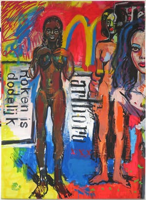 Peter Klashorst - Acryl op doek, Zonder titel (Zeer groot) kopen? Bied vanaf 1!