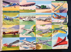 Diverse kunstenaars - Vintage poezieplaatjes auto's en vliegtuigen kopen? Bied vanaf 40!