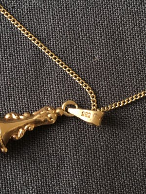 14K Goud - hanger aan 14 karaat geelgouden collier kopen? Bied vanaf 25!