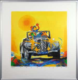 Ad Verstijnen - Zeefdruk, Traction- Ingelijst verkocht voor € 60!