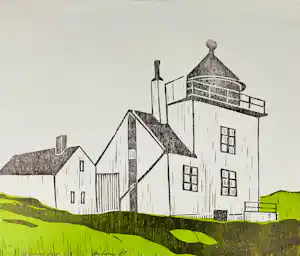 Buy Antony van Lieshout - Tungenes fyr ( lighthouse Fyr)? Bid from 65!