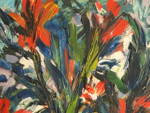 Niet of onleesbaar gesigneerd - Ingelijst, olieverf op papier , Bloemstilleven – Turkije? – 1978 kopen? Bied vanaf 1!