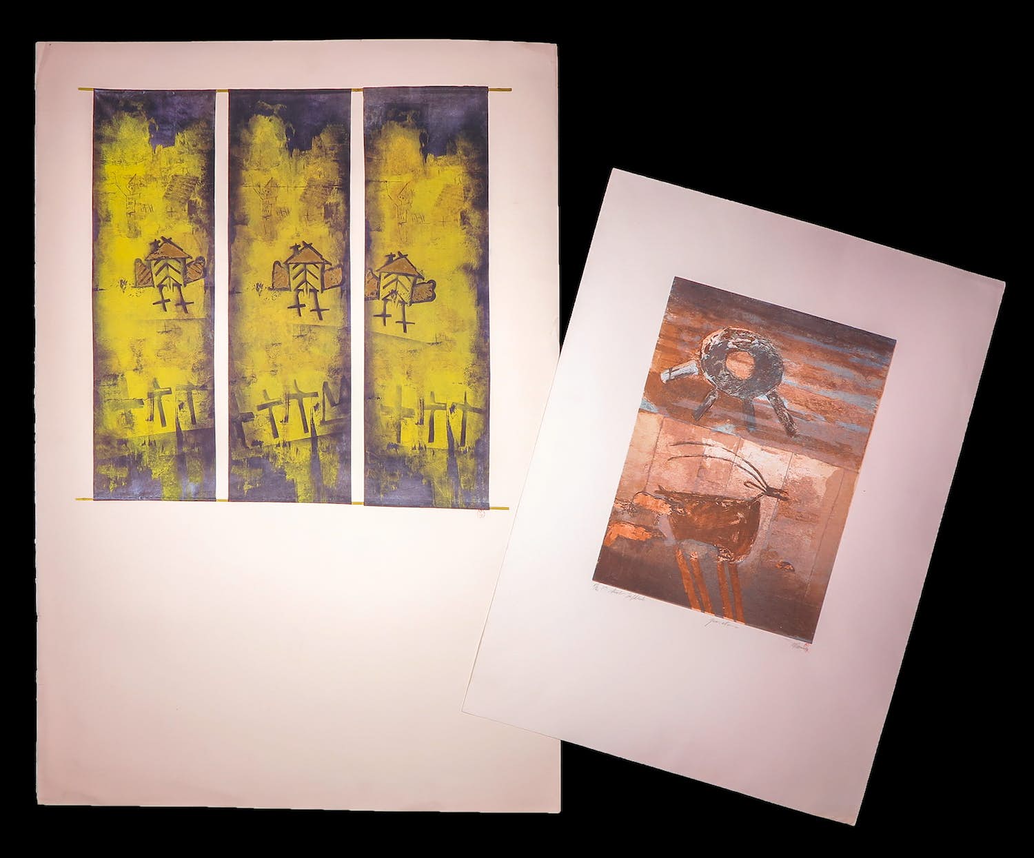 Veerle Rooms - Lot van twee zeefdrukken kopen? Bied vanaf 1!