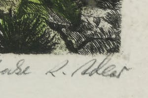 Niet of onleesbaar gesigneerd - Handgekleurde ets, Zonder titel kopen? Bied vanaf 1!