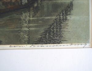 Cornelis Brandenburg - Grimnessesluis Amsterdam - heldere kleurets kopen? Bied vanaf 75!